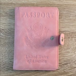 Pink passport holder